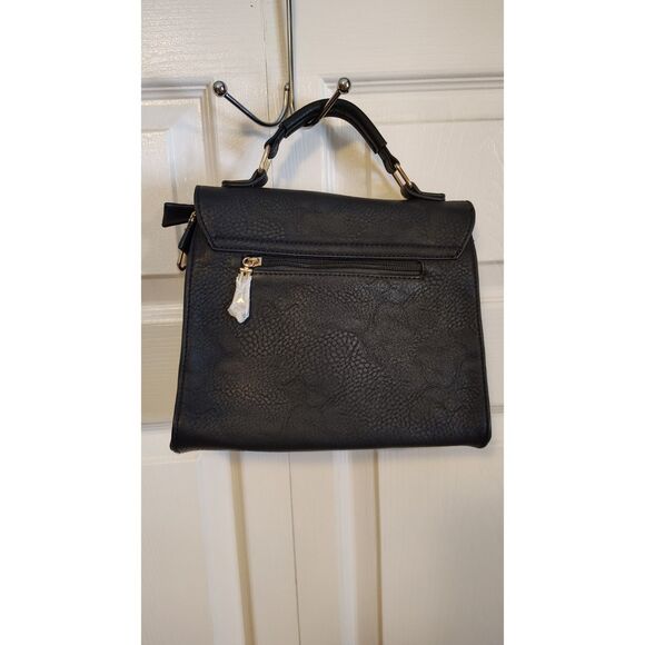 New top handle black pebbled top handle chain handbag - Picture 2 of 7